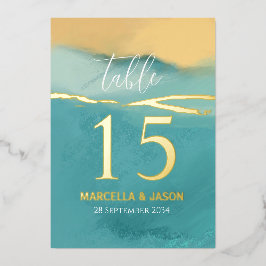 Künstlerisch Abstrakte Landschaft Hochzeitsszene T Folieneinladung