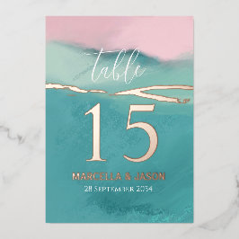 Künstlerisch Abstrakte Landschaft Hochzeitsszene T Folieneinladung