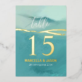 Künstlerisch Abstrakte Landschaft Hochzeitsszene T Folieneinladung