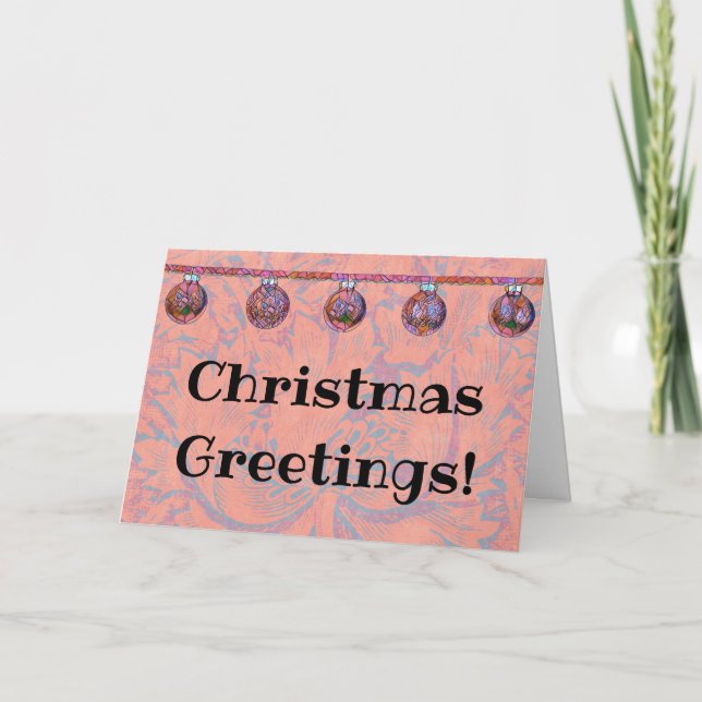 Künstlerisch Art Deco Weihnachtsgrüße Karte (Vorderseite)