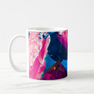 Künstlerisch bemalte Textur, moderne Dekoration. Kaffeetasse