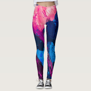 Künstlerisch bemalte Textur, moderne Dekoration. Leggings