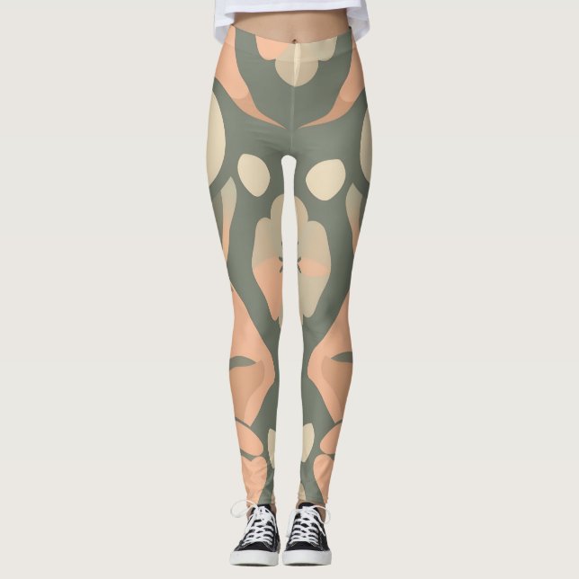 Künstlerisch Bio Leggings - Nahtloses Design (Vorderseite)