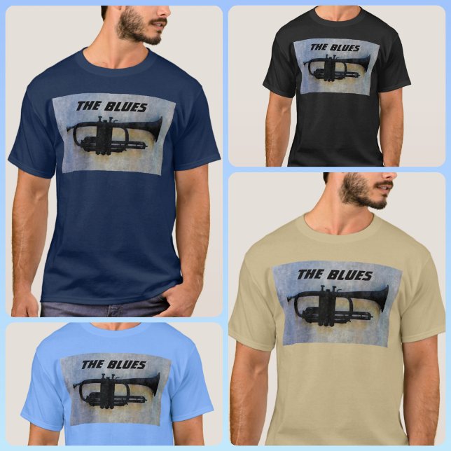 Künstlerisch Blues Trumpet T-Shirt (Von Creator hochgeladen)
