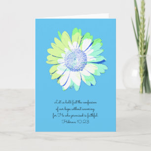 Künstlerisch Daisy Aquamarin Scripture Card Hebräi Karte