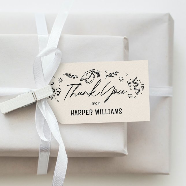 Künstlerisch Doodles Editierbarer Color Abschluss  Geschenkanhänger (Von Creator hochgeladen)