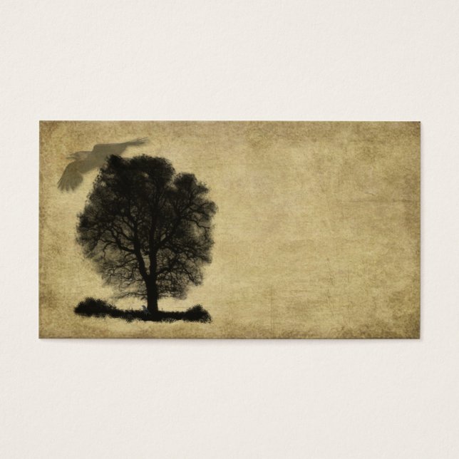 Künstlerisch - einsamer Stark Tree & Crow (Vorderseite)