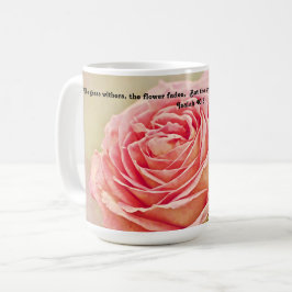 Künstlerisch Fading Rose Scripte Tasse Cup