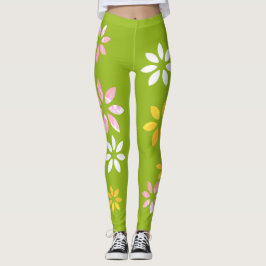 Künstlerisch farbenfrohe Blumenmuster Übungsgeländ Leggings