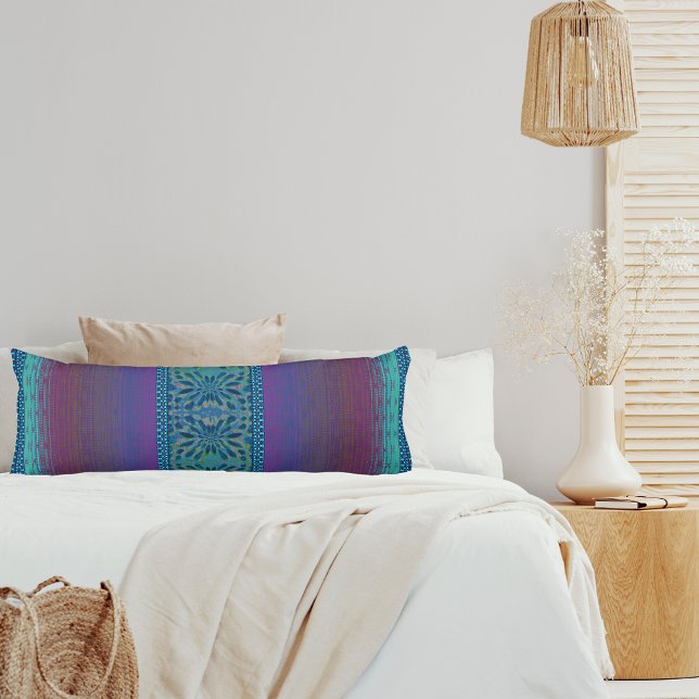 Künstlerisch farbenfrohe Boho-Muster werfen Kissen (Von Creator hochgeladen)