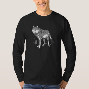 Künstlerisch farbenfroher Wolf Pinselstriche wie W T-Shirt