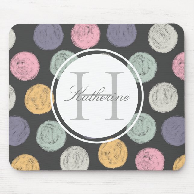 Künstlerisch farbig pastellfarbener Pollenpunkt Mousepad (Vorne)