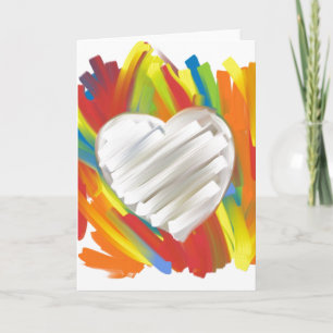 Künstlerisch farbige Valentinstag-Karte Feiertagskarte