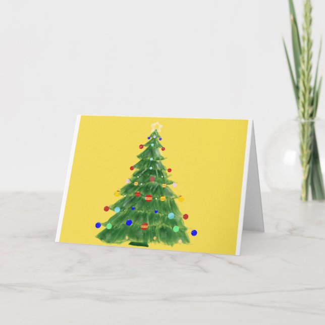 Künstlerisch Feliz Navidad Feiertagskarte (Vorderseite)