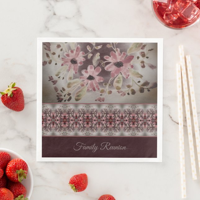 Künstlerisch Foral Gemustert Serviette (Beispiel)