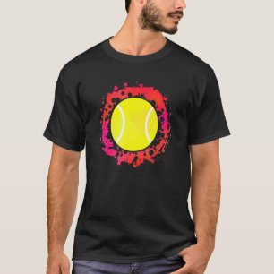 Künstlerisch-fröhliche Tenniskunst T-Shirt