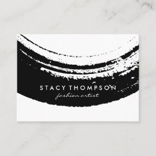 Künstlerisch gebürstetes Schwarz Visitenkarte