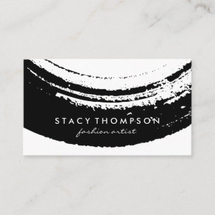 Künstlerisch gebürstetes Schwarz Visitenkarte