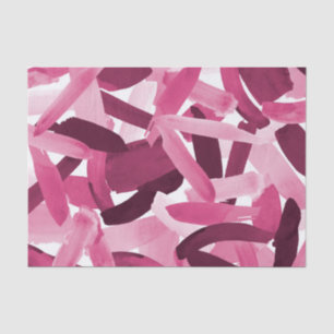 Künstlerisch Girly Pink Burgundy Brushstroke Colla Seidenpapier