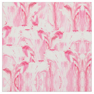 Künstlerisch Girly Pink Coral Abstrakte Blumenmale Stoff