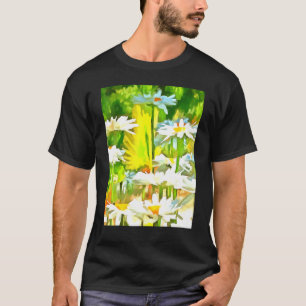 Künstlerisch Helle Und Bunte Weiße Gartendaisies T-Shirt