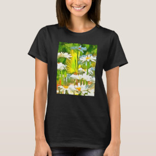 Künstlerisch Helle und Bunte Weiße Gartendaisies T-Shirt