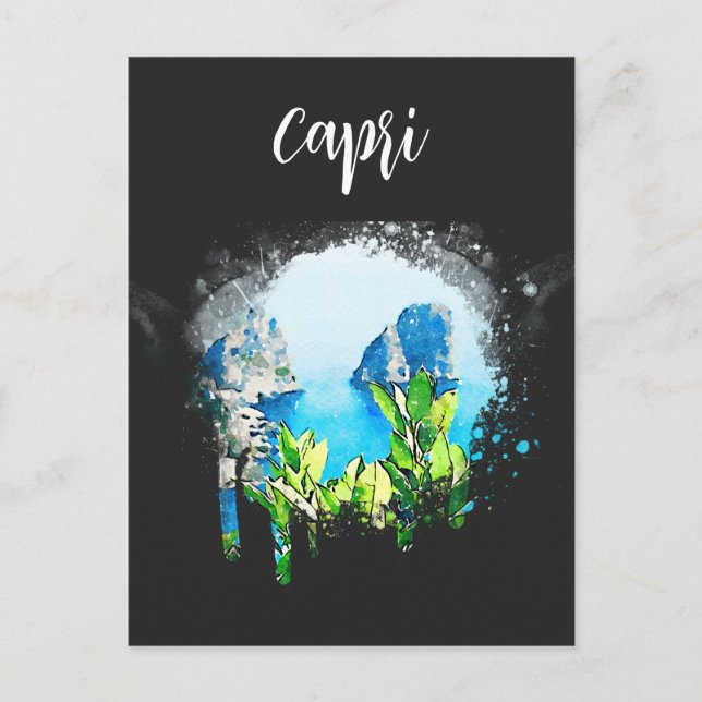 *~* Künstlerisch ITALIEN CAPRI Insel Italienisch Postkarte (Vorderseite)