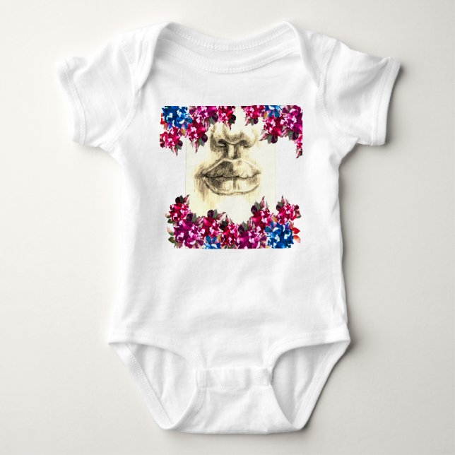 Künstlerisch Jersey Bodysuit Baby Strampler (Vorderseite)