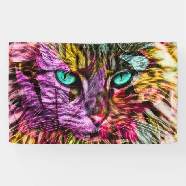Künstlerisch Kitty Cat Banner (Horizontal)