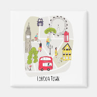 Künstlerisch Map London England Sehenswürdigkeiten