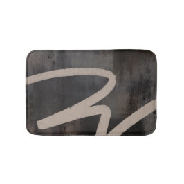 Künstlerisch modern braun Abstrakt Badematte