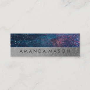 künstlerisch   Modisches Lux-Dreieck-Muster Mini Visitenkarte