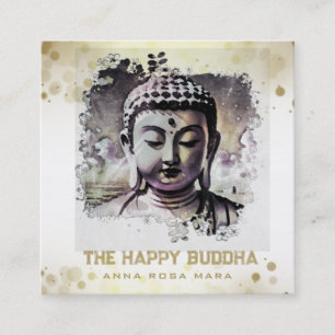 *~* Künstlerisch Original Buddha QR AP33 QR Logo Quadratische Visitenkarte
