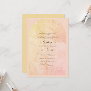 Künstlerisch Pink & Gelb Geometrisch Christlich  E Einladung