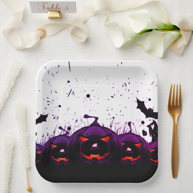 Künstlerisch Pumpkin Pappteller (Hochzeit)