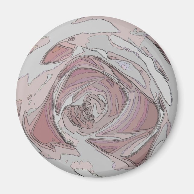 künstlerisch rosa Rosa Magnet (Vorne)