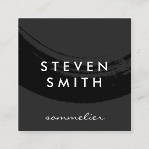 Künstlerisch schwarz gebürstet quadratische visitenkarte