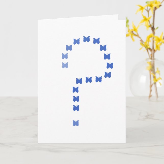 Künstlerisch sonderbare Fragezeichen Karte (Gelbe Blume)