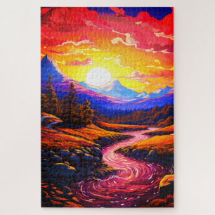 Künstlerisch Sunset Puzzle