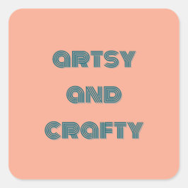 künstlerisch und kunstvoll, kunst und kunst quadratischer aufkleber