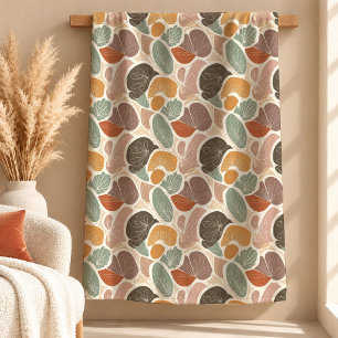 Künstlerisch verbranntes Orange Rost Boho Formen D Fleecedecke