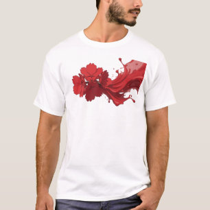 Künstlerische ABSTRACTE BLUME Modekunst T-Shirt