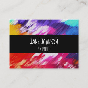 Künstlerische abstrakte farbenfrohe Visitenkarte