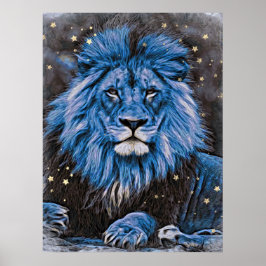 *~* Künstlerische Abstrakte kühne Celestial LION A Poster