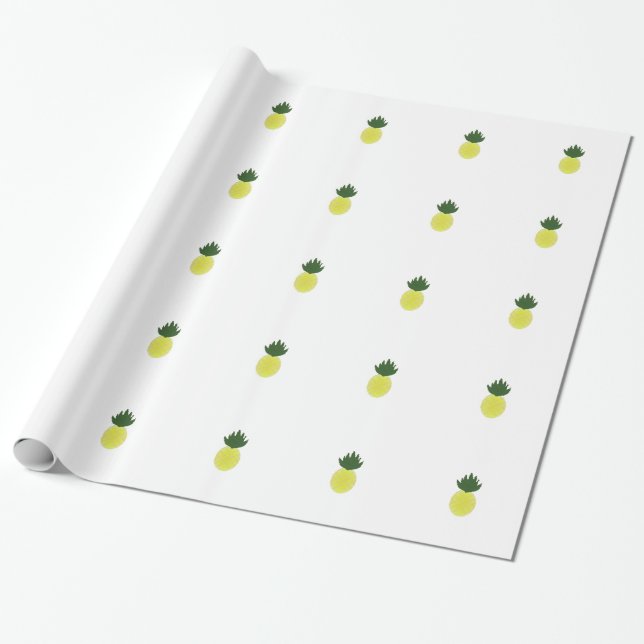 Künstlerische Ananas Geschenkpapier (Ungerollt)