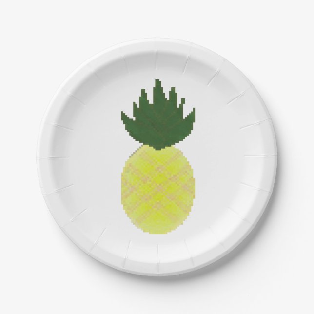 Künstlerische Ananas Pappteller (Vorderseite)