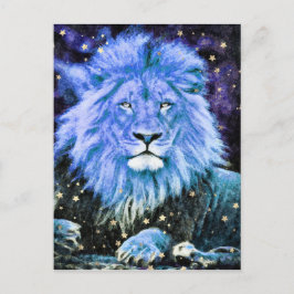 ~ Künstlerische AP23 Artistic Celestial Blue LION Postkarte
