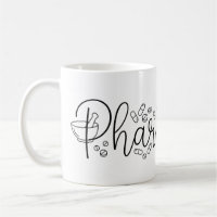 Künstlerische Apotheker-Typografie-Tasse