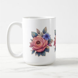 künstlerische Aquarellbilder Kaffeetasse
