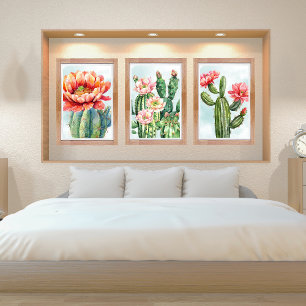 Künstlerische Aquarellblüte Bilderwand Sets
